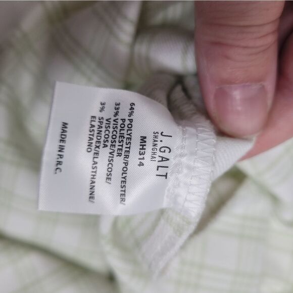 JOHN GALT green‎ plaid Colleen shift dress with tie M - Picture 8 of 10